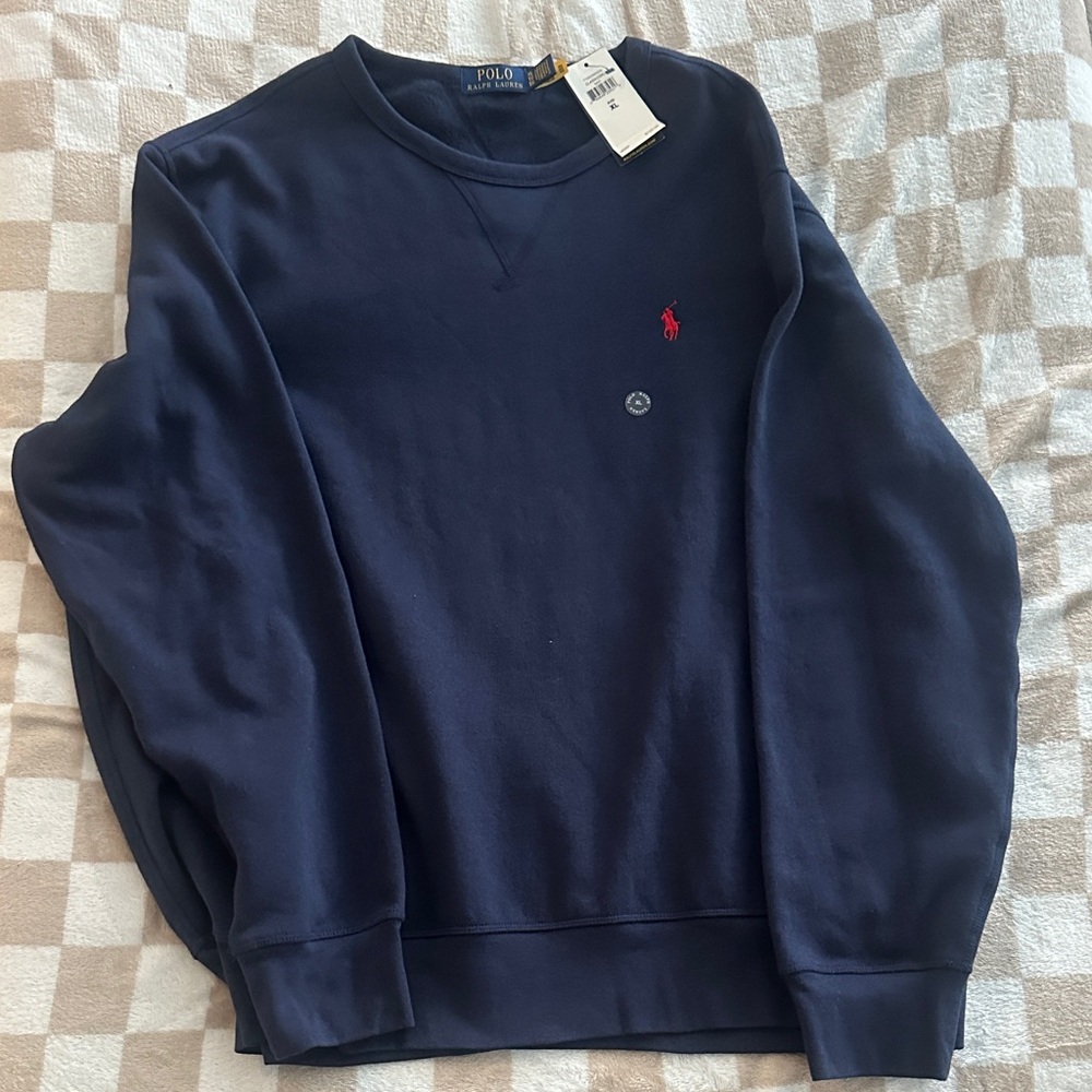 Polo by Ralph Lauren Men's Dark Blue Crewneck Sweater